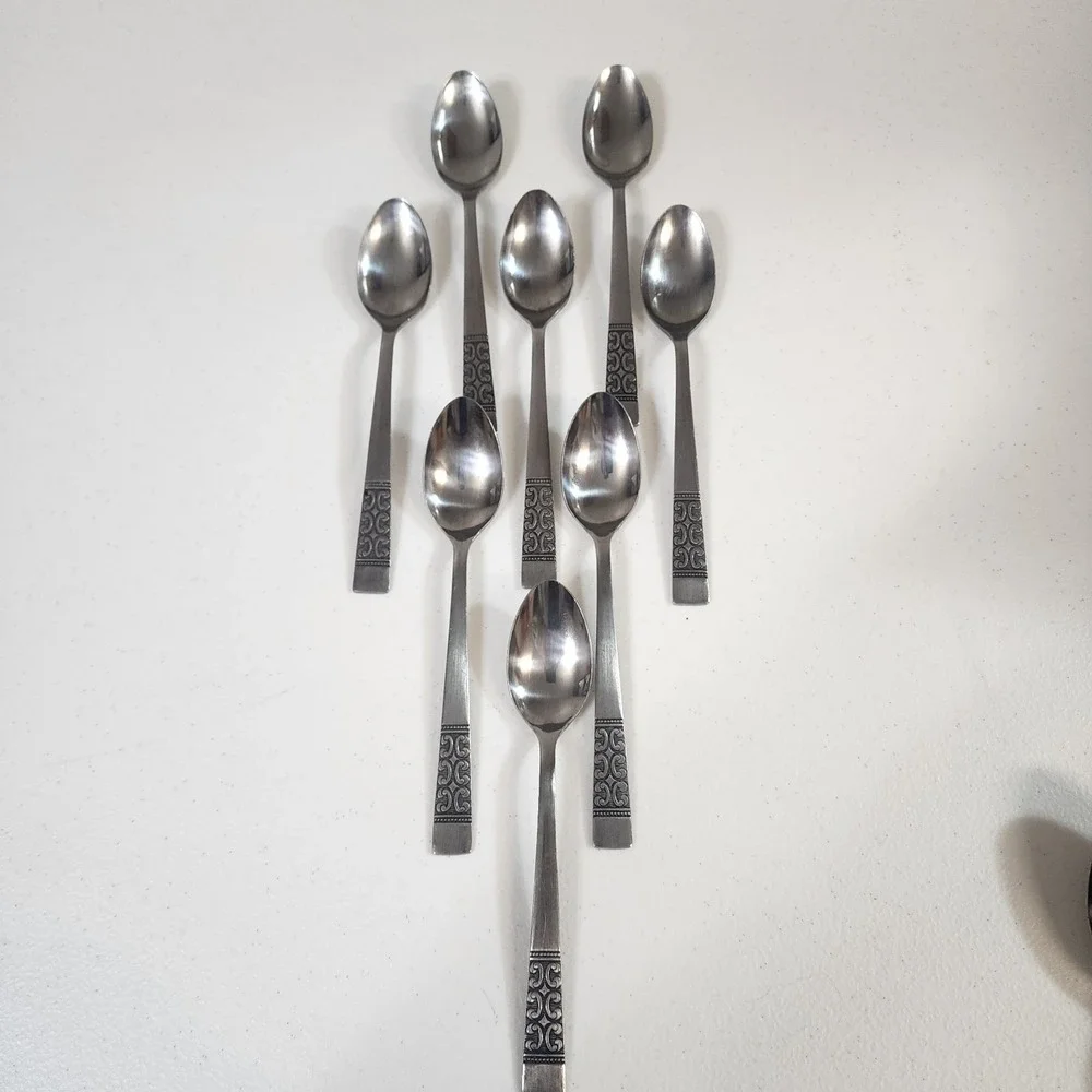 Roger's Stainless Japan Casa Vista Set Of 8 Short Handle Teaspoon
